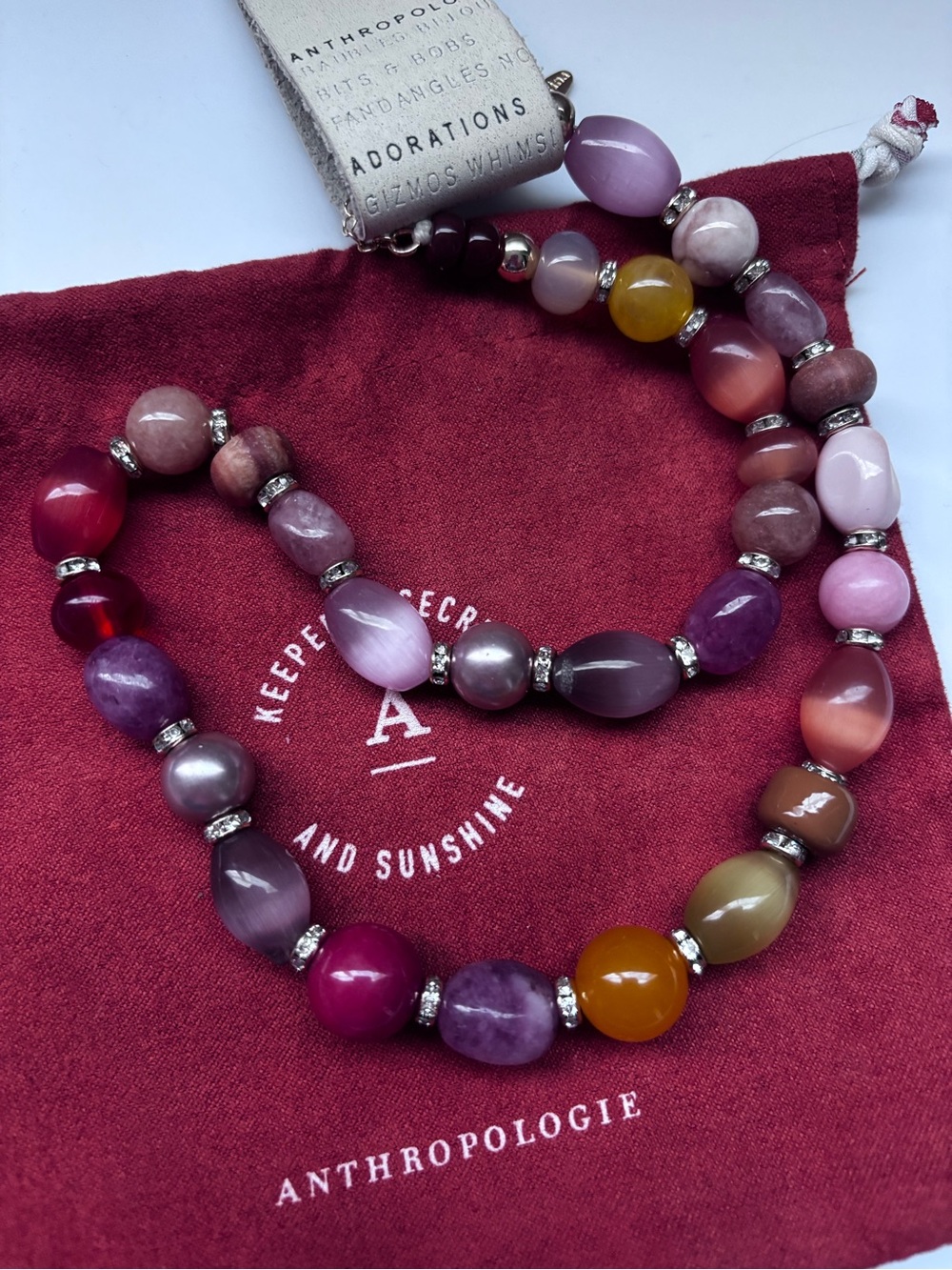 Anthropologie multicolored beaded necklace